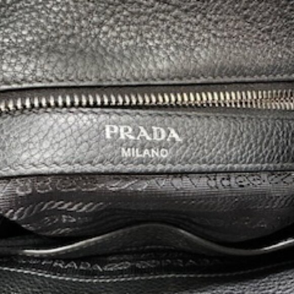 Prada Secchiello Vitello Phenix Nero Bucket Shoulder Bag NWOT - Picture 9 of 13